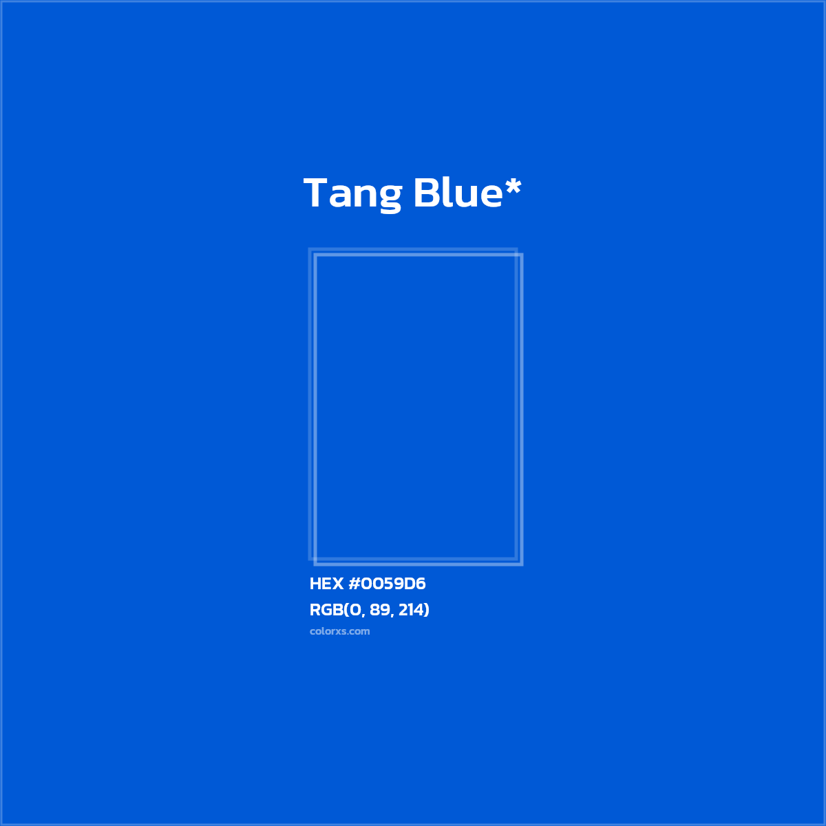 HEX #0059D6 Color Name, Color Code, Palettes, Similar Paints, Images