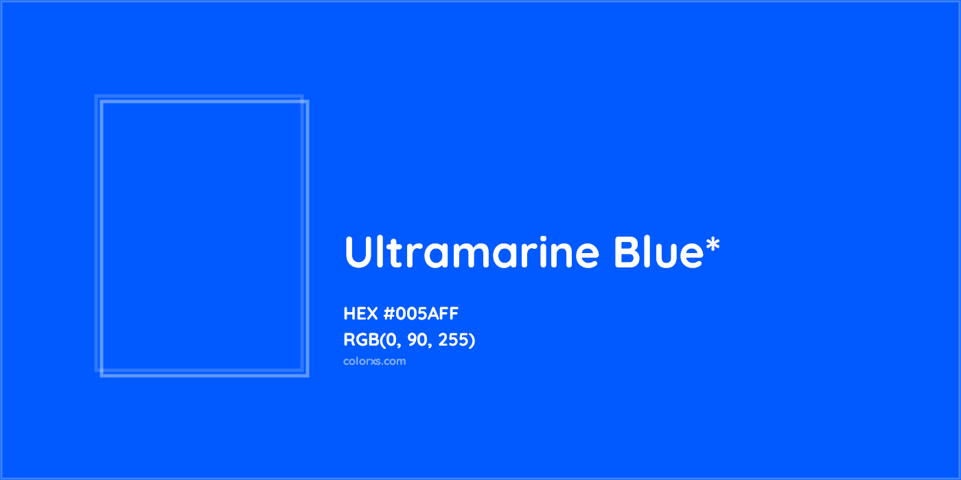 HEX #005AFF Color Name, Color Code, Palettes, Similar Paints, Images