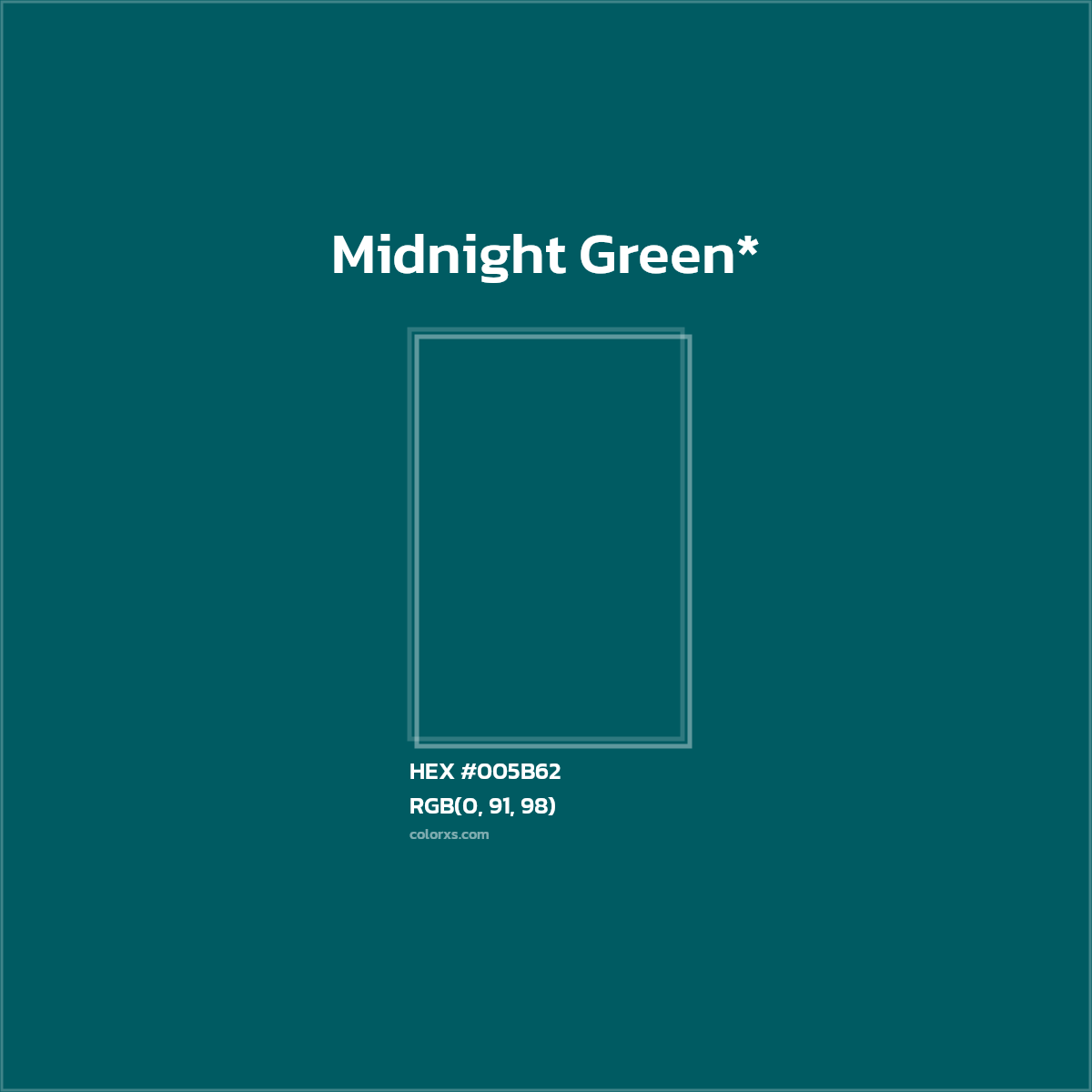 HEX #005B62 Color Name, Color Code, Palettes, Similar Paints, Images