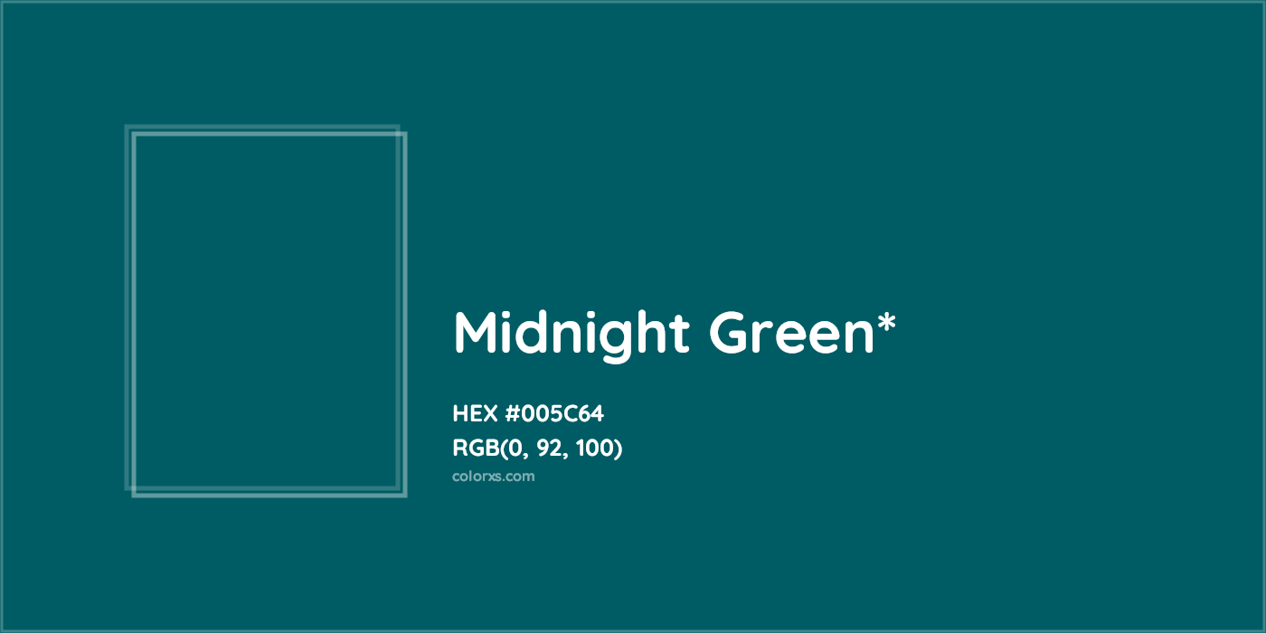 HEX #005C64 Color Name, Color Code, Palettes, Similar Paints, Images