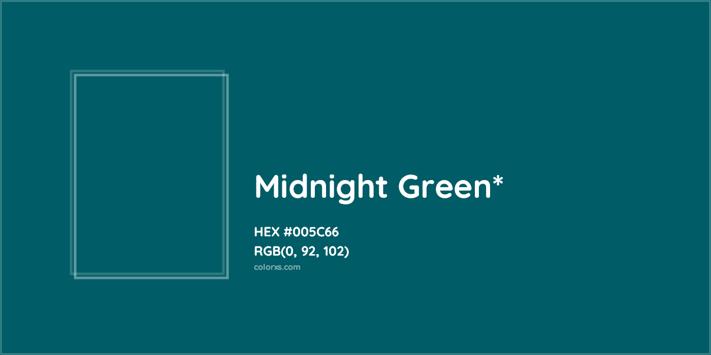 HEX #005C66 Color Name, Color Code, Palettes, Similar Paints, Images