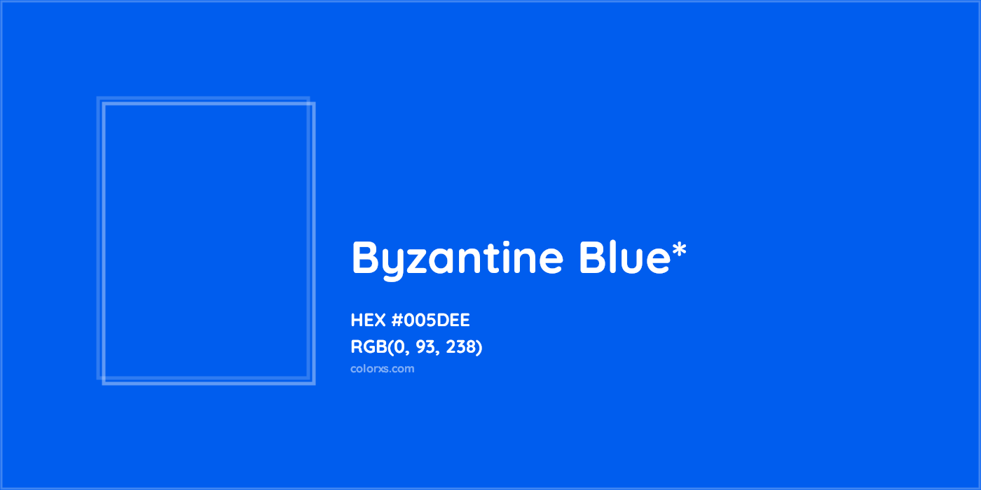HEX #005DEE Color Name, Color Code, Palettes, Similar Paints, Images