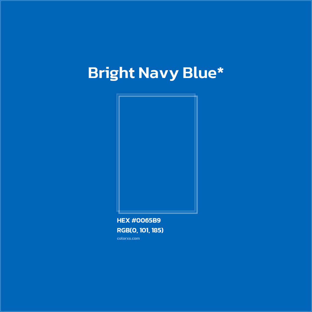 HEX #0065B9 Color Name, Color Code, Palettes, Similar Paints, Images