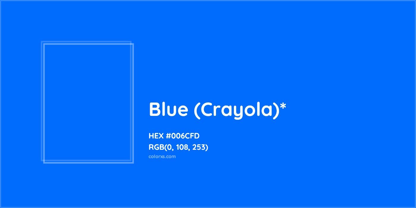HEX #006CFD Color Name, Color Code, Palettes, Similar Paints, Images