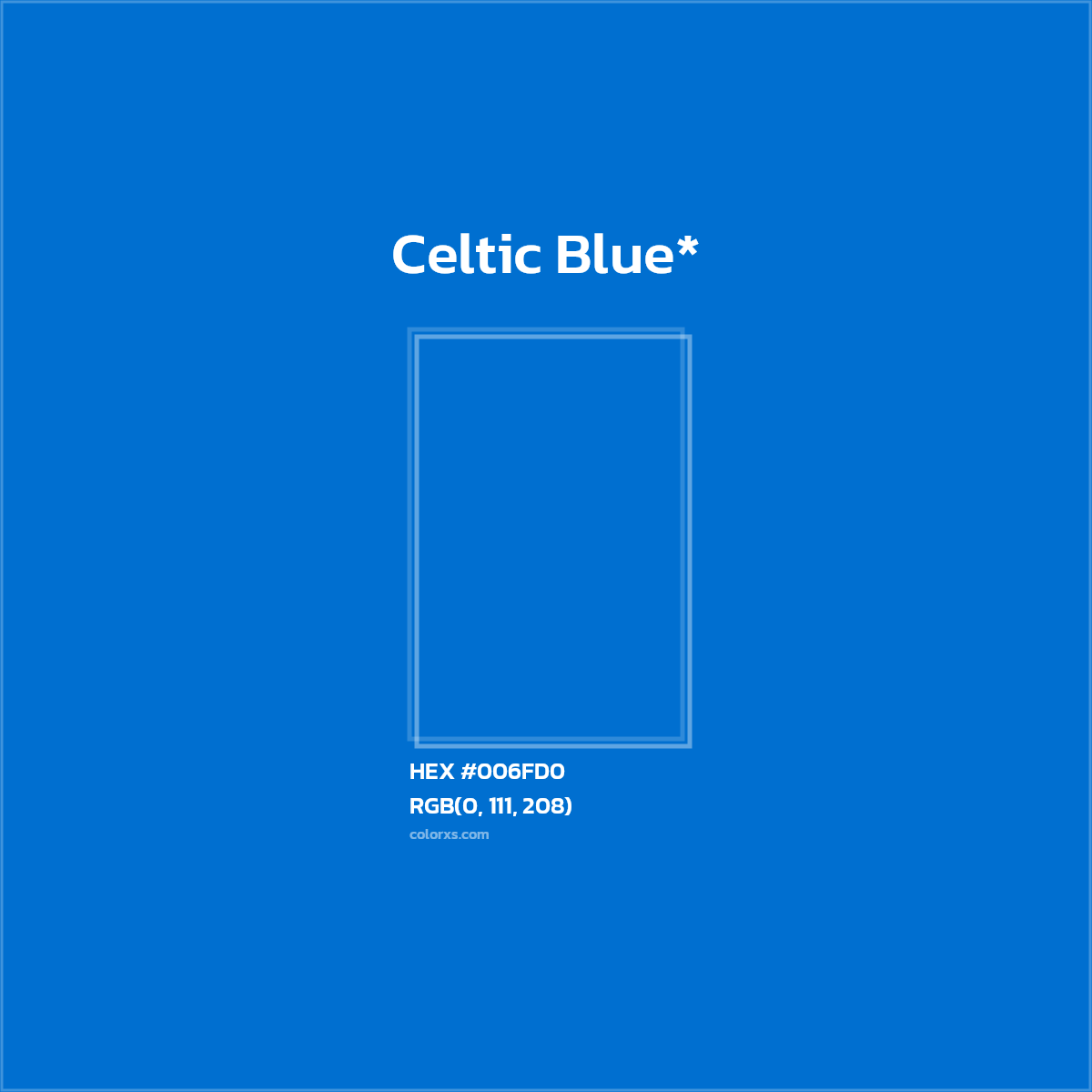 HEX #006FD0 Color Name, Color Code, Palettes, Similar Paints, Images