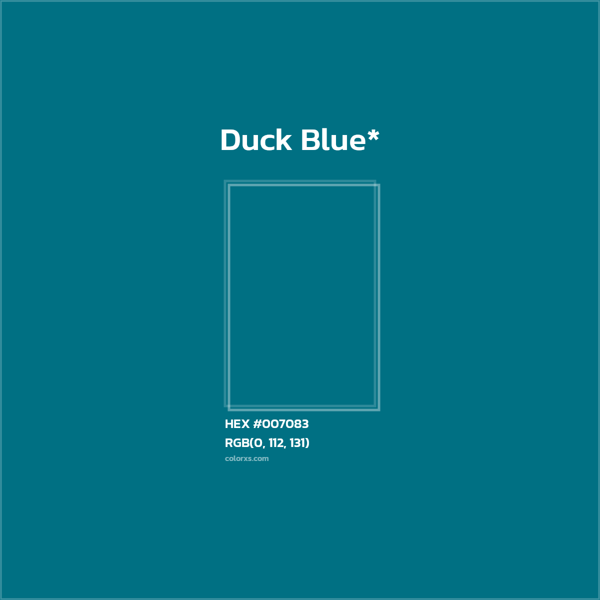 HEX #007083 Color Name, Color Code, Palettes, Similar Paints, Images