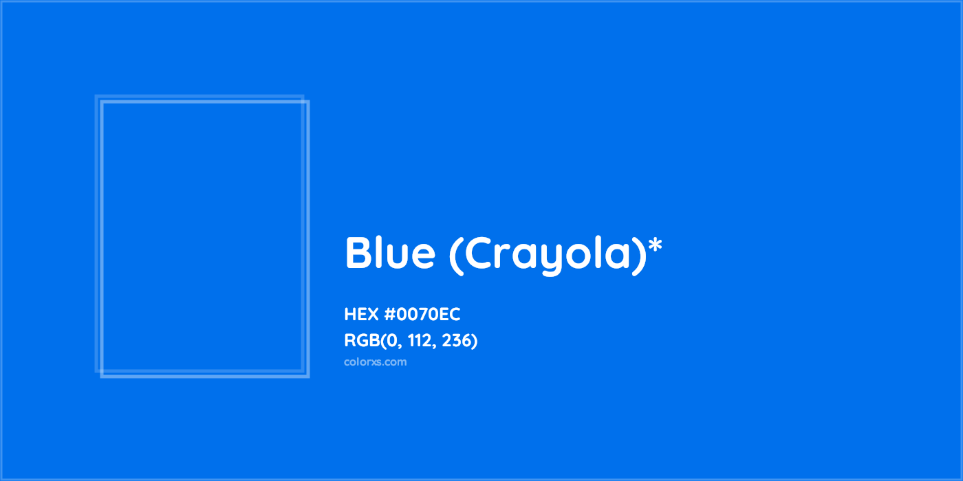 HEX #0070EC Color Name, Color Code, Palettes, Similar Paints, Images