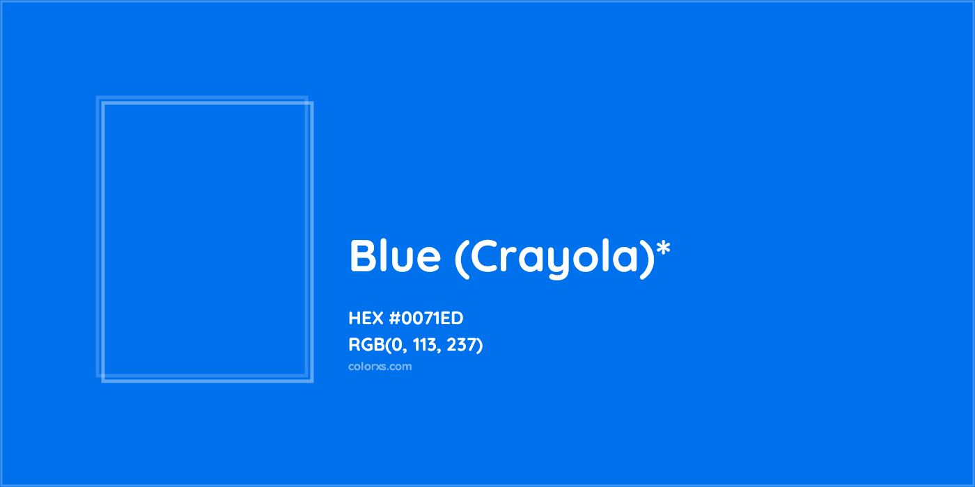 HEX #0071ED Color Name, Color Code, Palettes, Similar Paints, Images