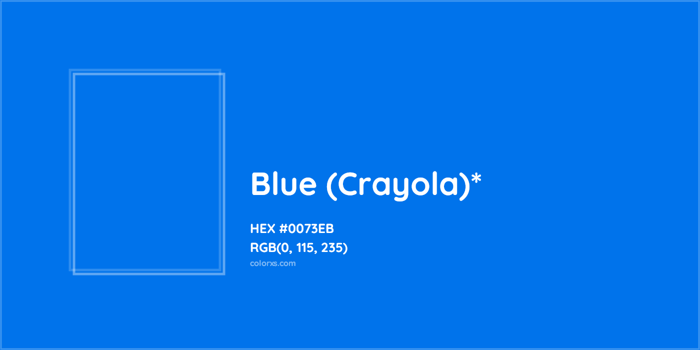 HEX #0073EB Color Name, Color Code, Palettes, Similar Paints, Images