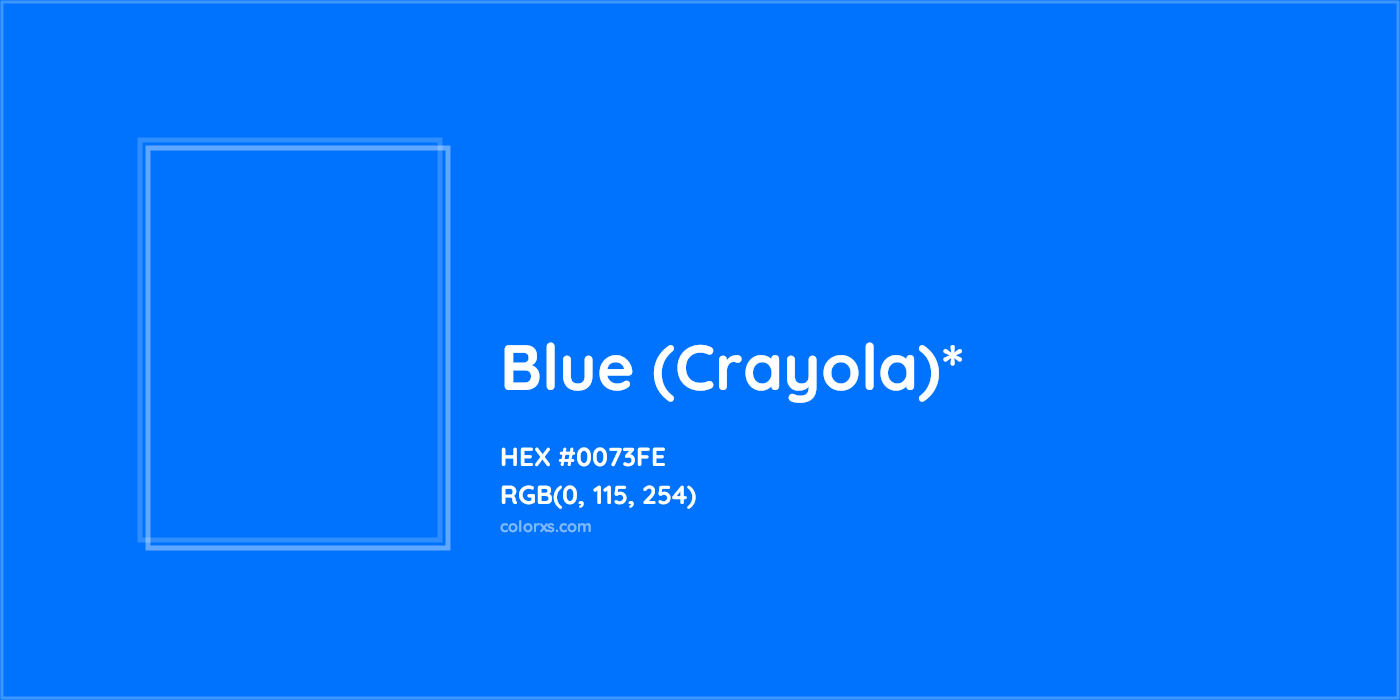 HEX #0073FE Color Name, Color Code, Palettes, Similar Paints, Images