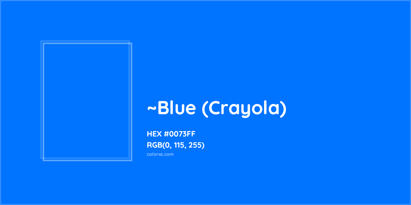 HEX #0073FF Color Name, Color Code, Palettes, Similar Paints, Images