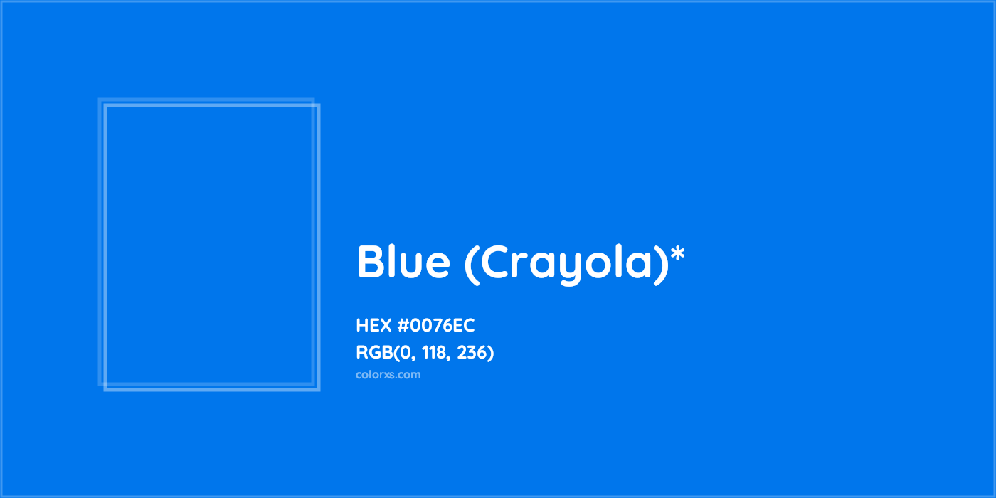 HEX #0076EC Color Name, Color Code, Palettes, Similar Paints, Images