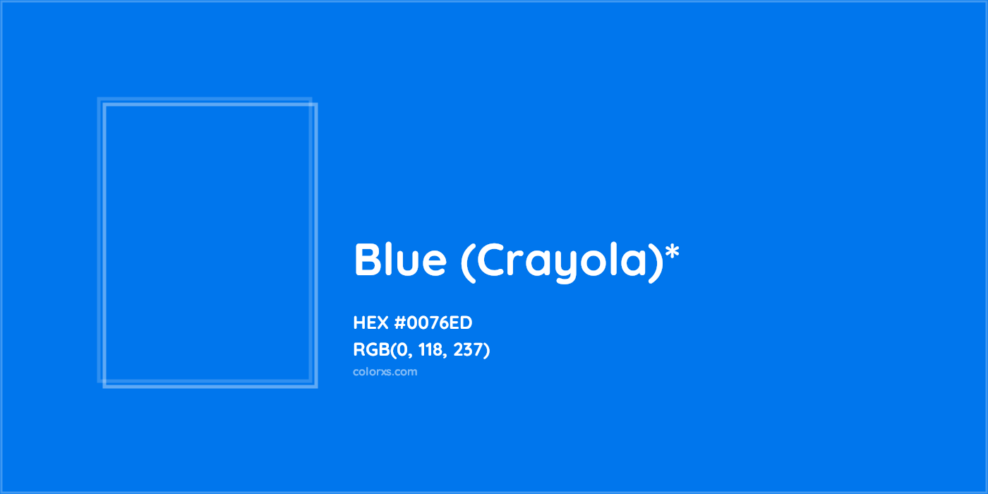 HEX #0076ED Color Name, Color Code, Palettes, Similar Paints, Images