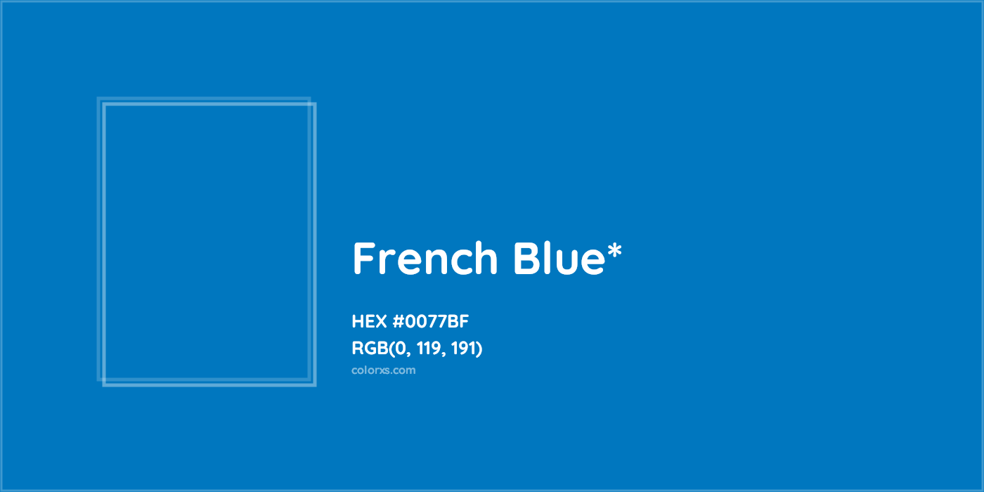 HEX #0077BF Color Name, Color Code, Palettes, Similar Paints, Images