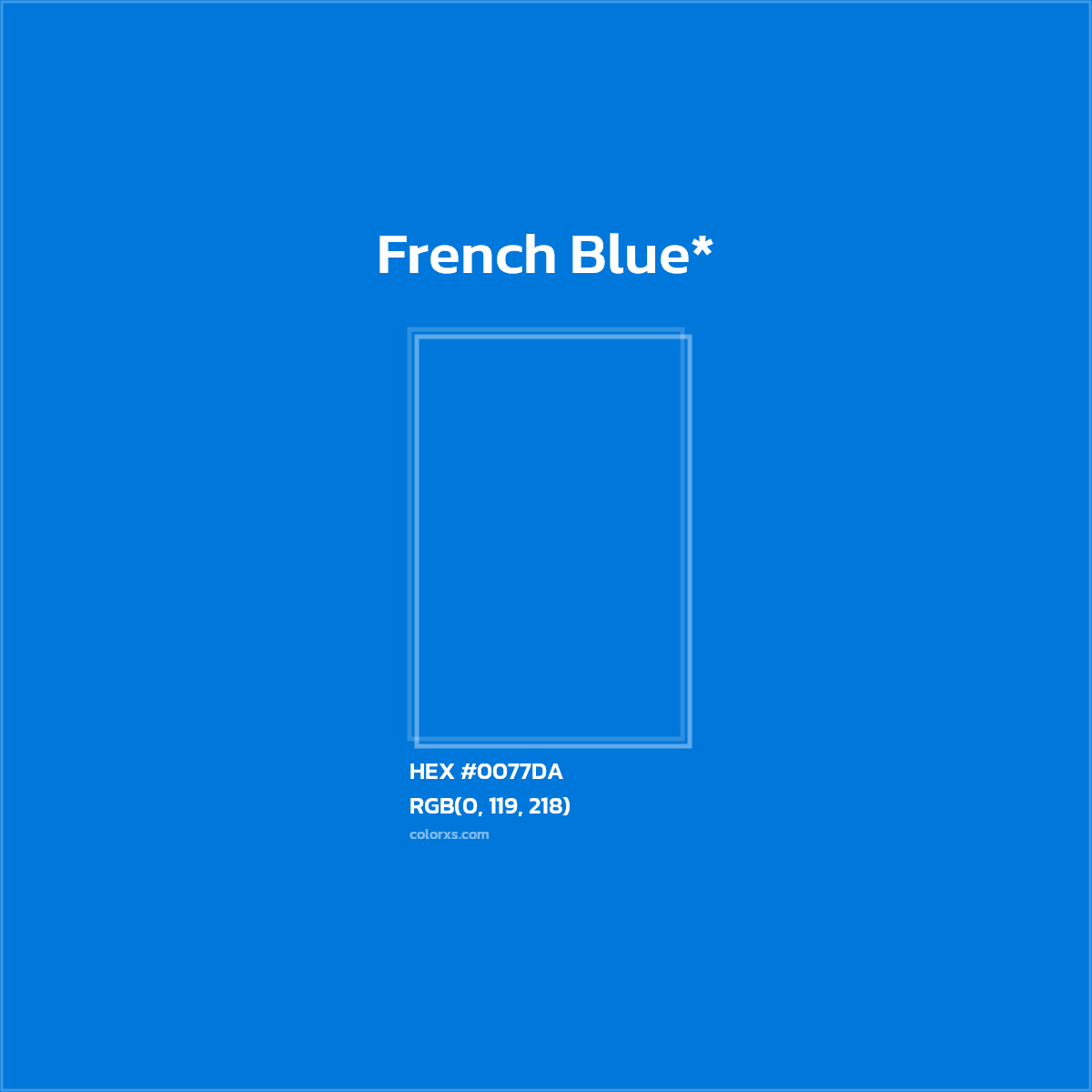 HEX #0077DA Color Name, Color Code, Palettes, Similar Paints, Images