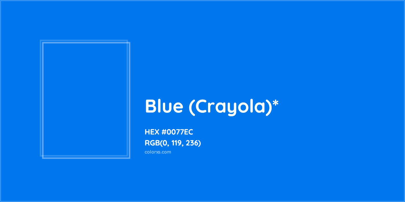 HEX #0077EC Color Name, Color Code, Palettes, Similar Paints, Images