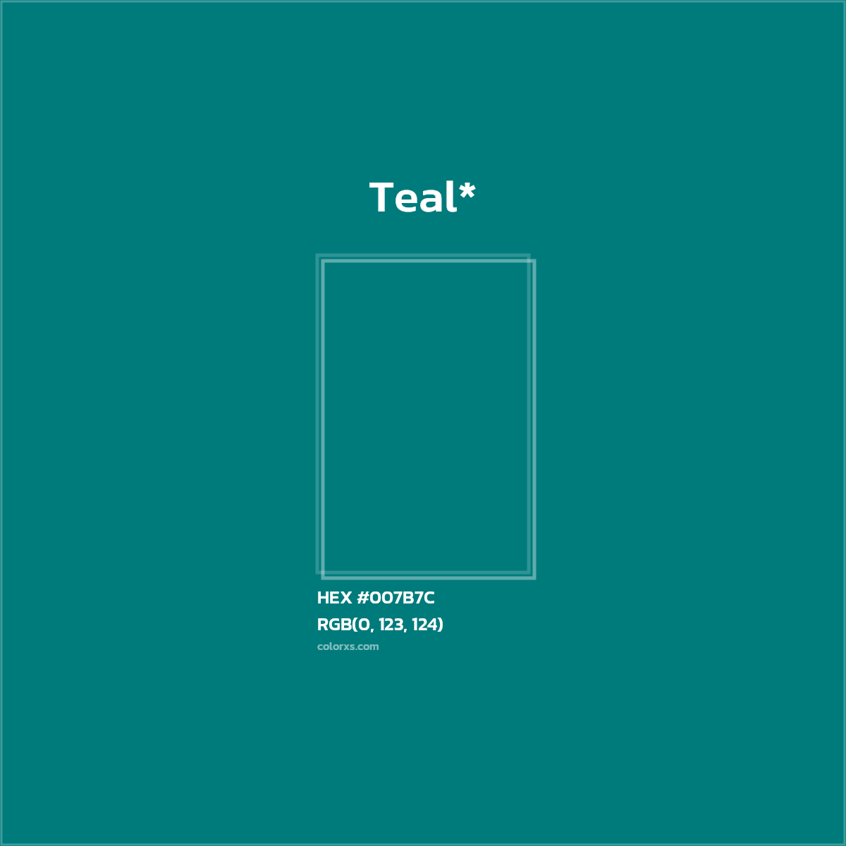 HEX #007B7C Color Name, Color Code, Palettes, Similar Paints, Images