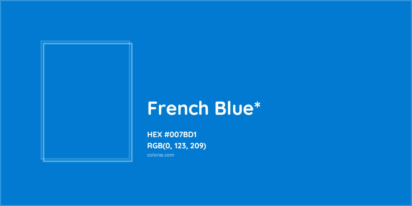 HEX #007BD1 Color Name, Color Code, Palettes, Similar Paints, Images