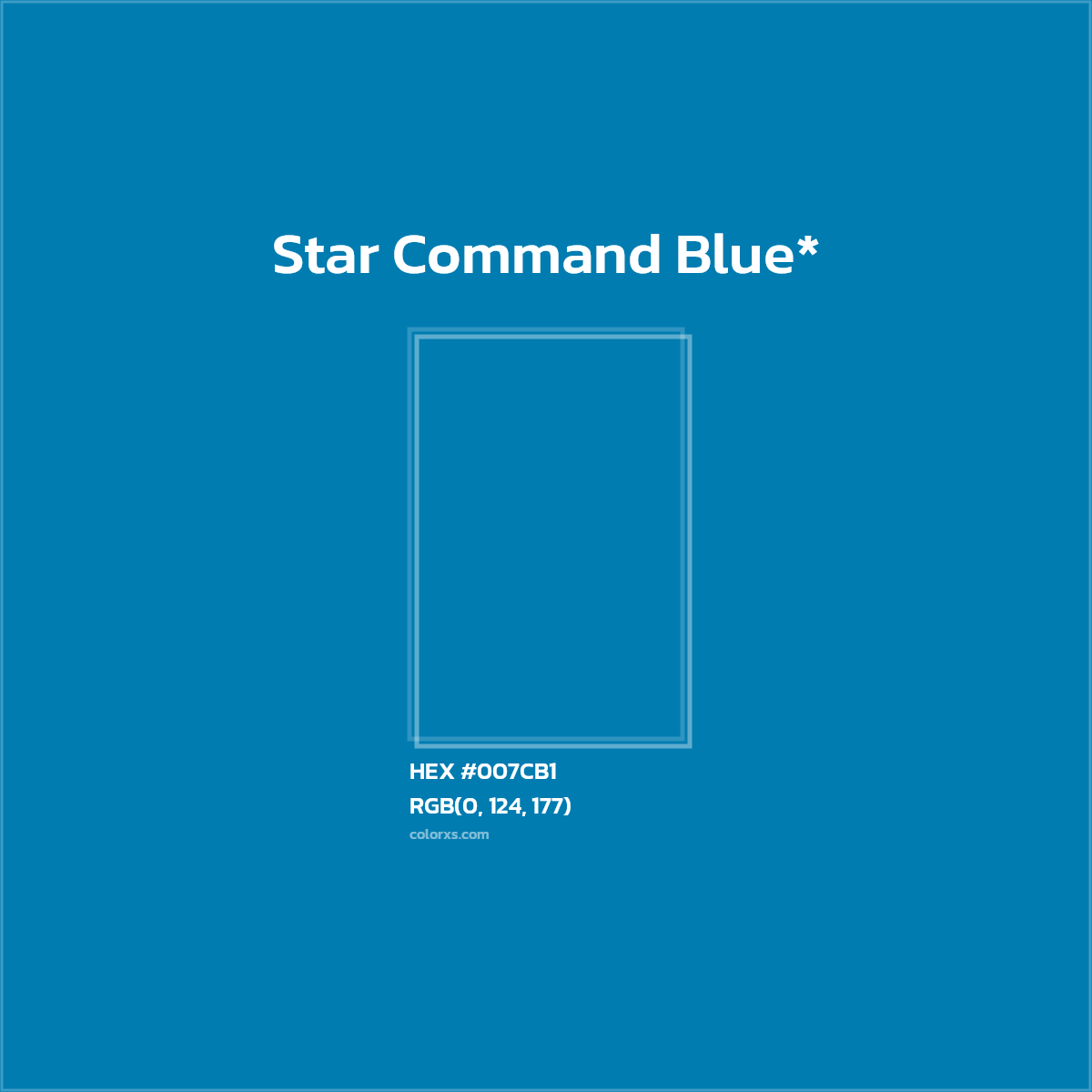 HEX #007CB1 Color Name, Color Code, Palettes, Similar Paints, Images