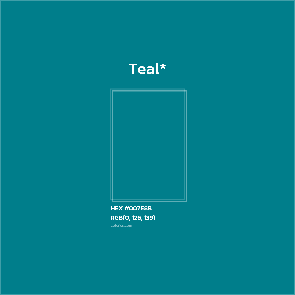 HEX #007E8B Color Name, Color Code, Palettes, Similar Paints, Images