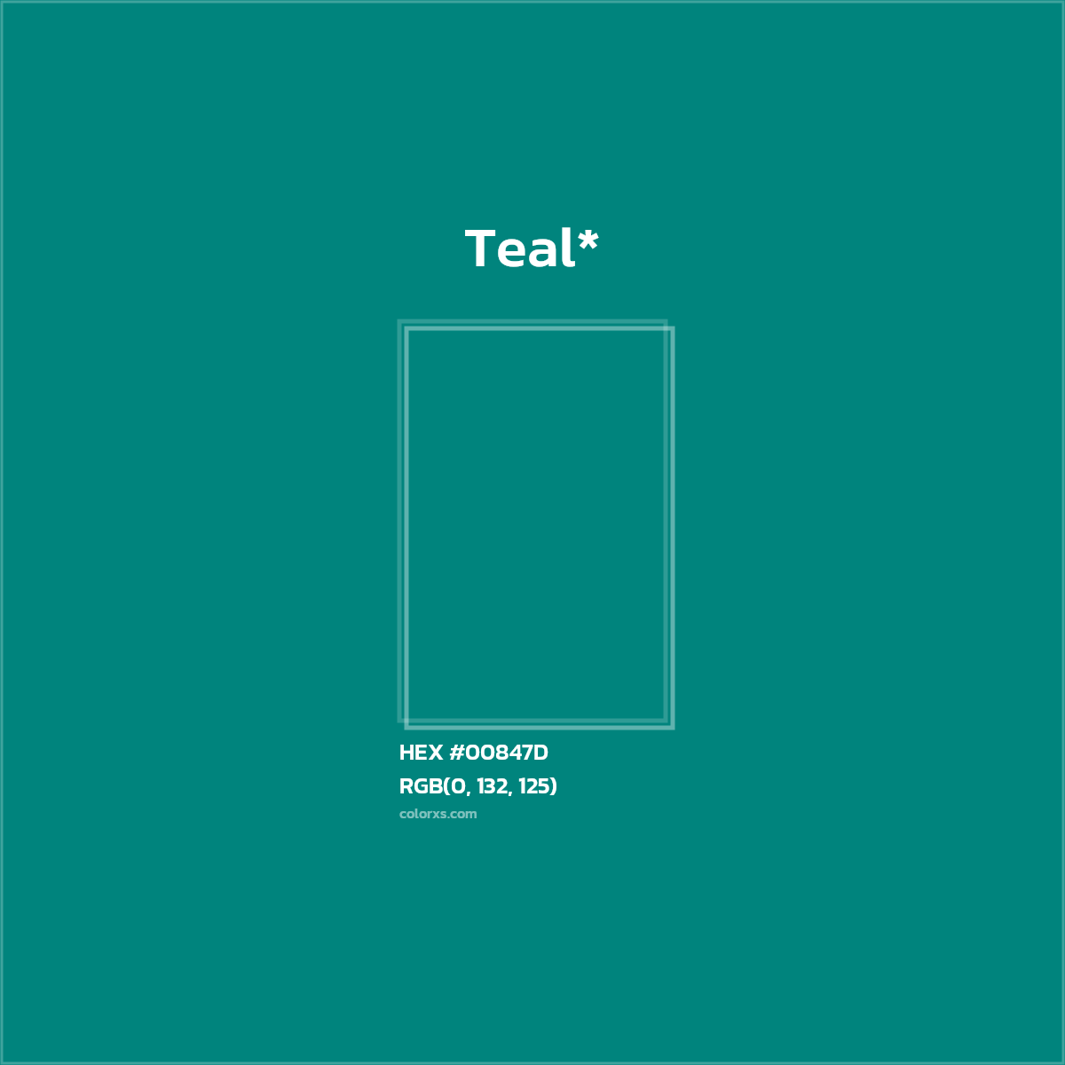 HEX #00847D Color Name, Color Code, Palettes, Similar Paints, Images