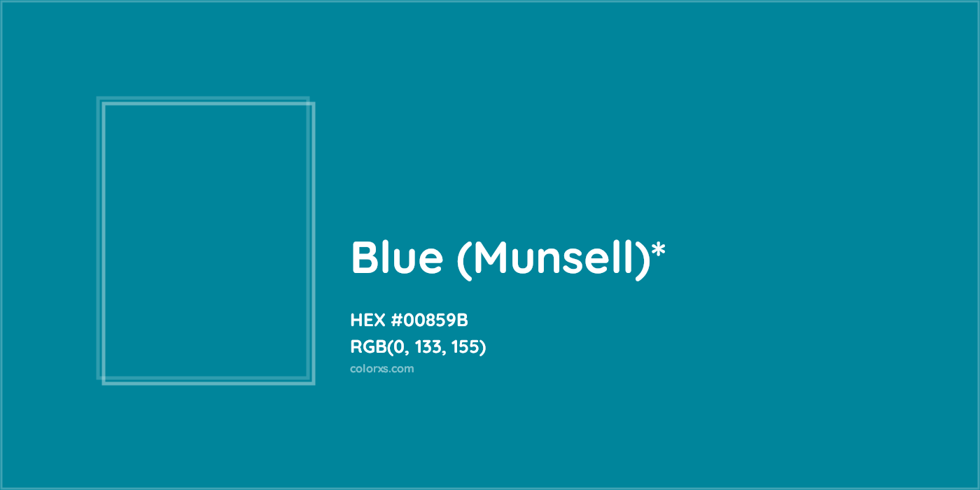 HEX #00859B Color Name, Color Code, Palettes, Similar Paints, Images