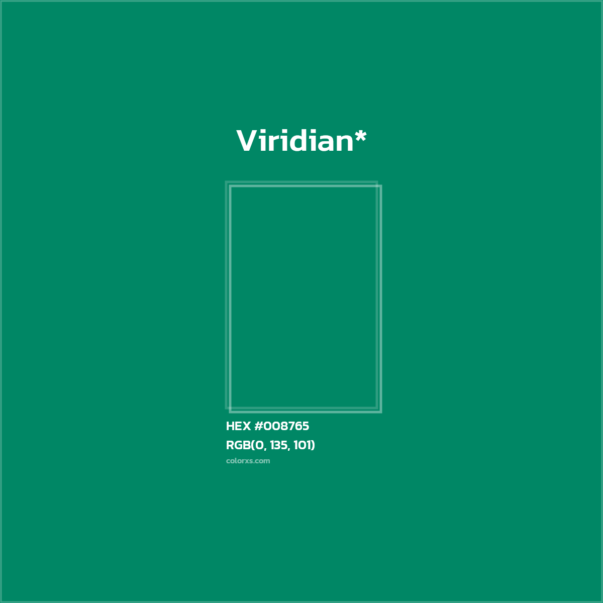 HEX #008765 Color Name, Color Code, Palettes, Similar Paints, Images