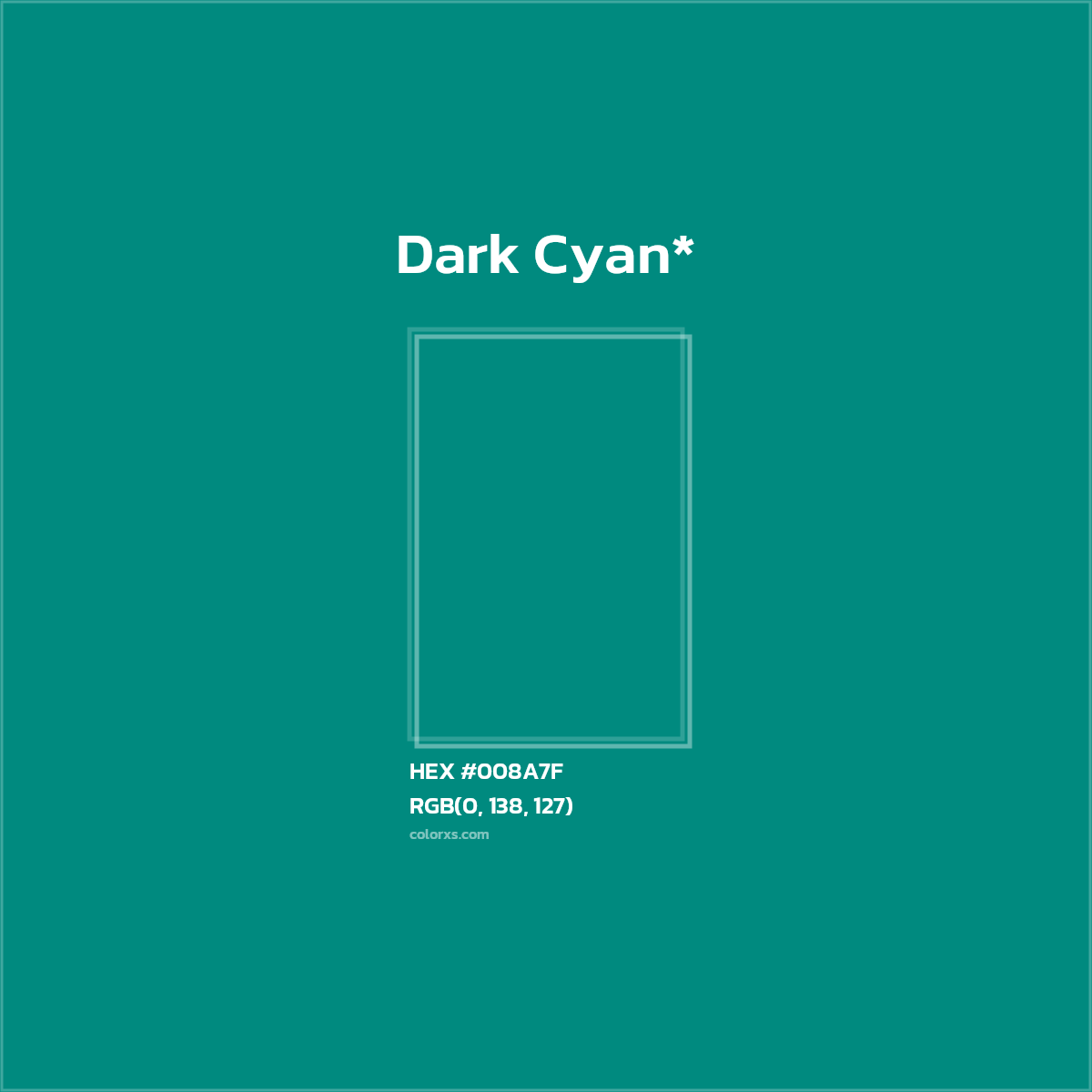 HEX #008A7F Color Name, Color Code, Palettes, Similar Paints, Images
