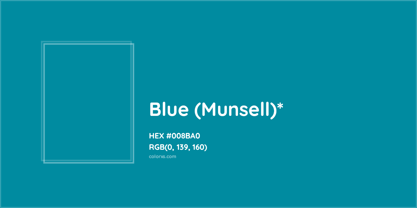 HEX #008BA0 Color Name, Color Code, Palettes, Similar Paints, Images