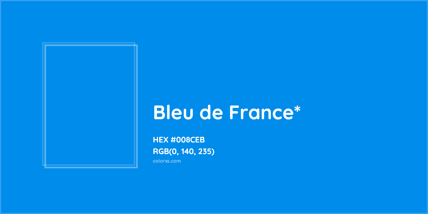 HEX #008CEB Color Name, Color Code, Palettes, Similar Paints, Images