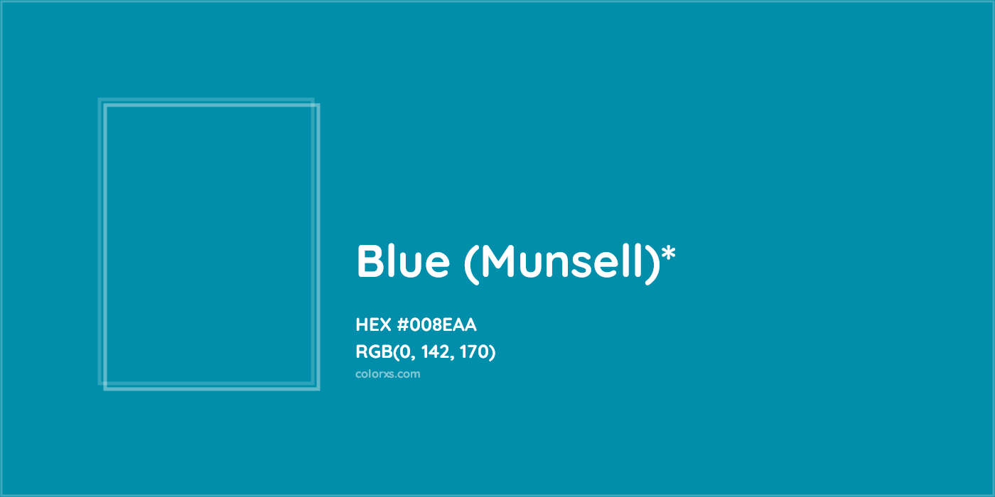 HEX #008EAA Color Name, Color Code, Palettes, Similar Paints, Images