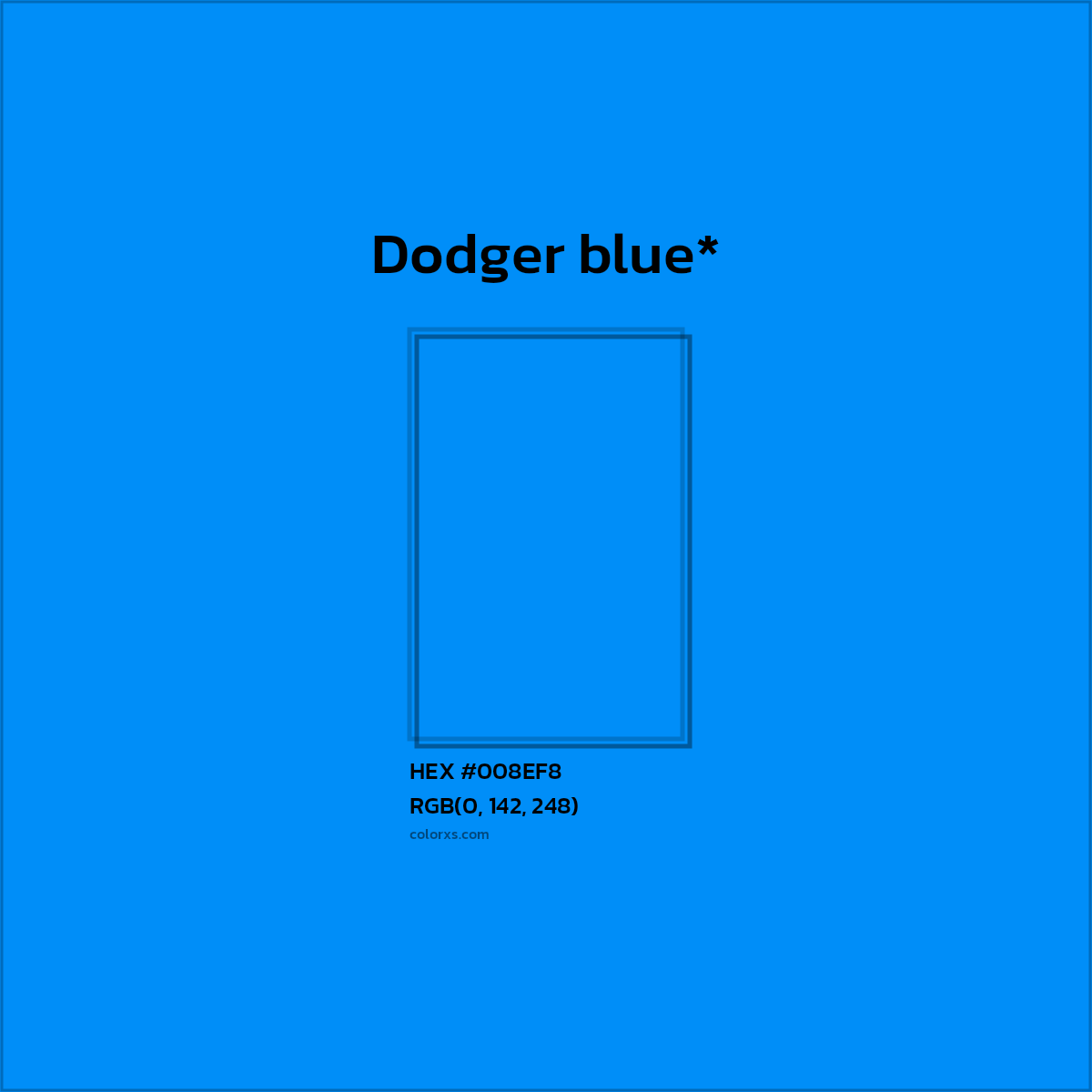 HEX #008EF8 Color Name, Color Code, Palettes, Similar Paints, Images