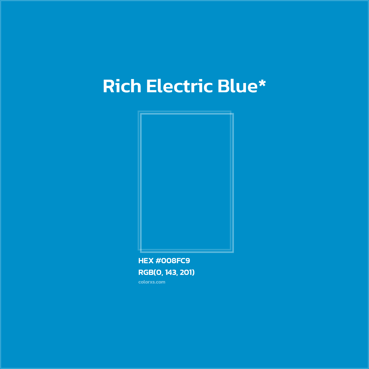 HEX #008FC9 Color Name, Color Code, Palettes, Similar Paints, Images