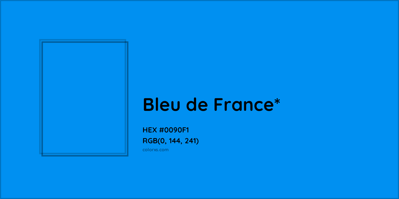 HEX #0090F1 Color Name, Color Code, Palettes, Similar Paints, Images