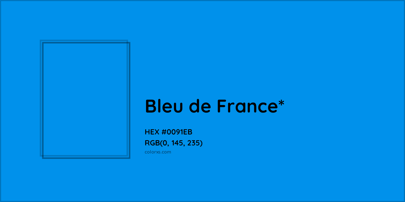 HEX #0091EB Color Name, Color Code, Palettes, Similar Paints, Images