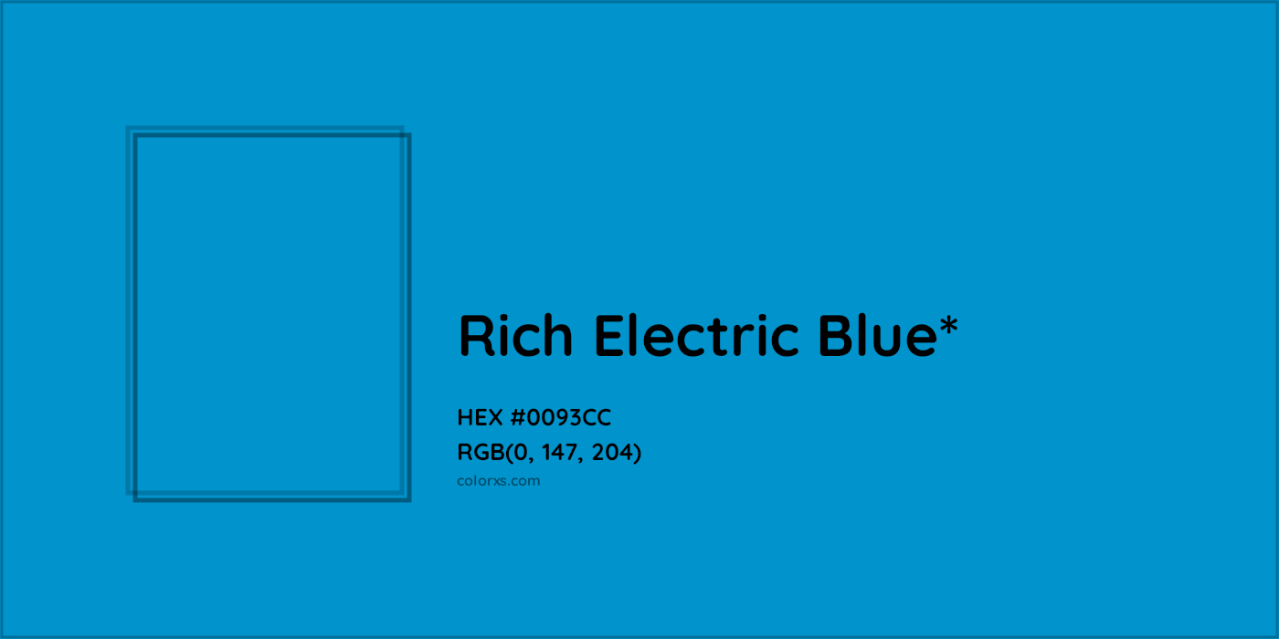 HEX #0093CC Color Name, Color Code, Palettes, Similar Paints, Images
