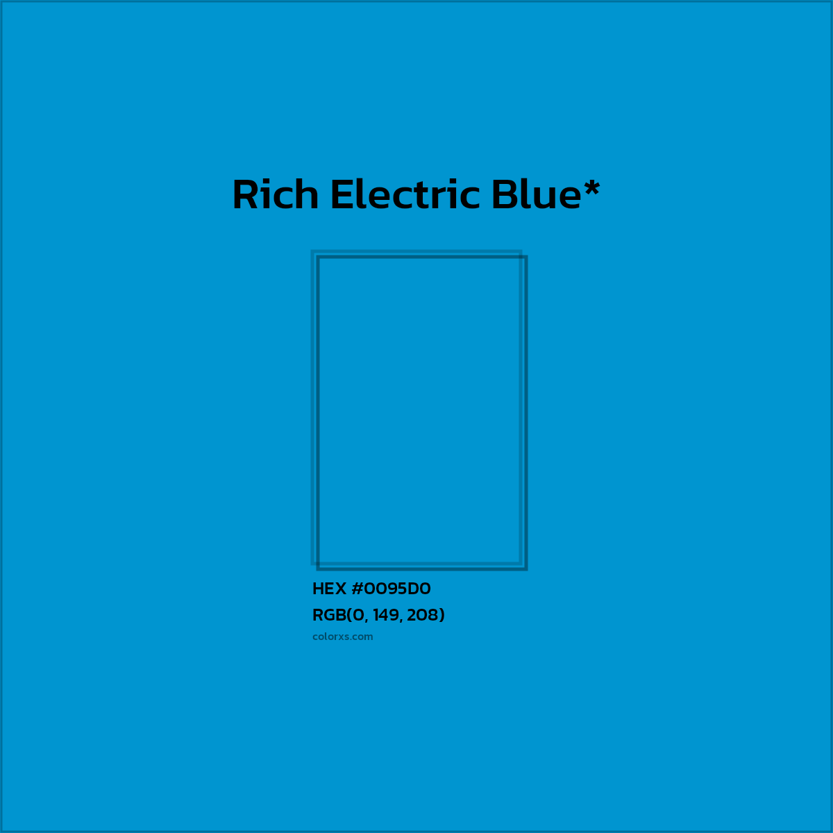 HEX #0095D0 Color Name, Color Code, Palettes, Similar Paints, Images