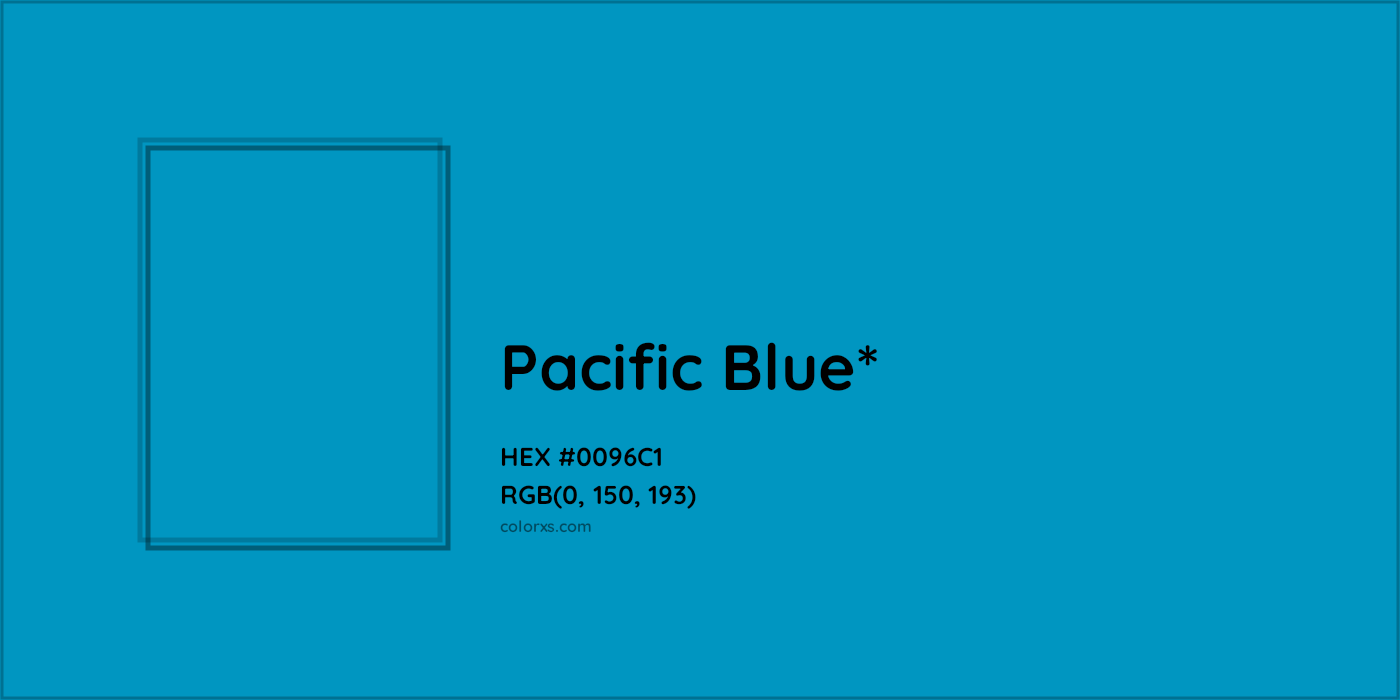 HEX #0096C1 Color Name, Color Code, Palettes, Similar Paints, Images
