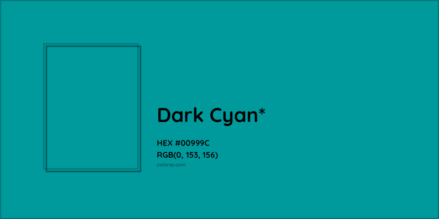 HEX #00999C Color Name, Color Code, Palettes, Similar Paints, Images