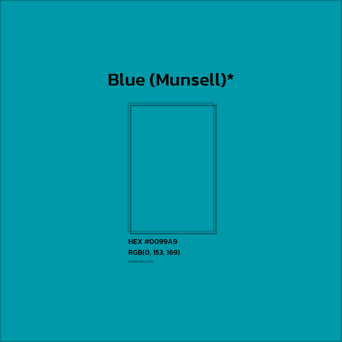 HEX #0099A9 Color Name, Color Code, Palettes, Similar Paints, Images