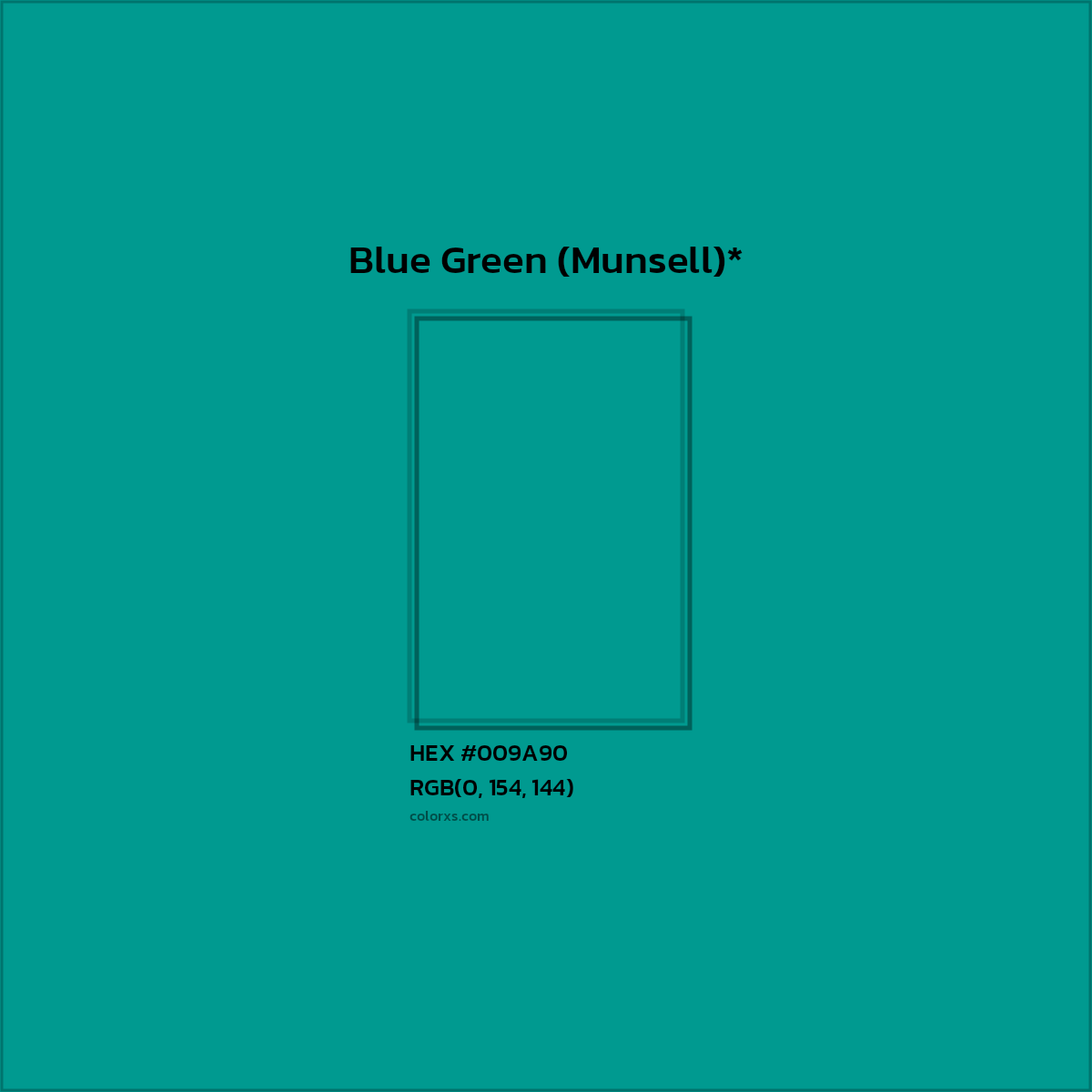 HEX #009A90 Color Name, Color Code, Palettes, Similar Paints, Images