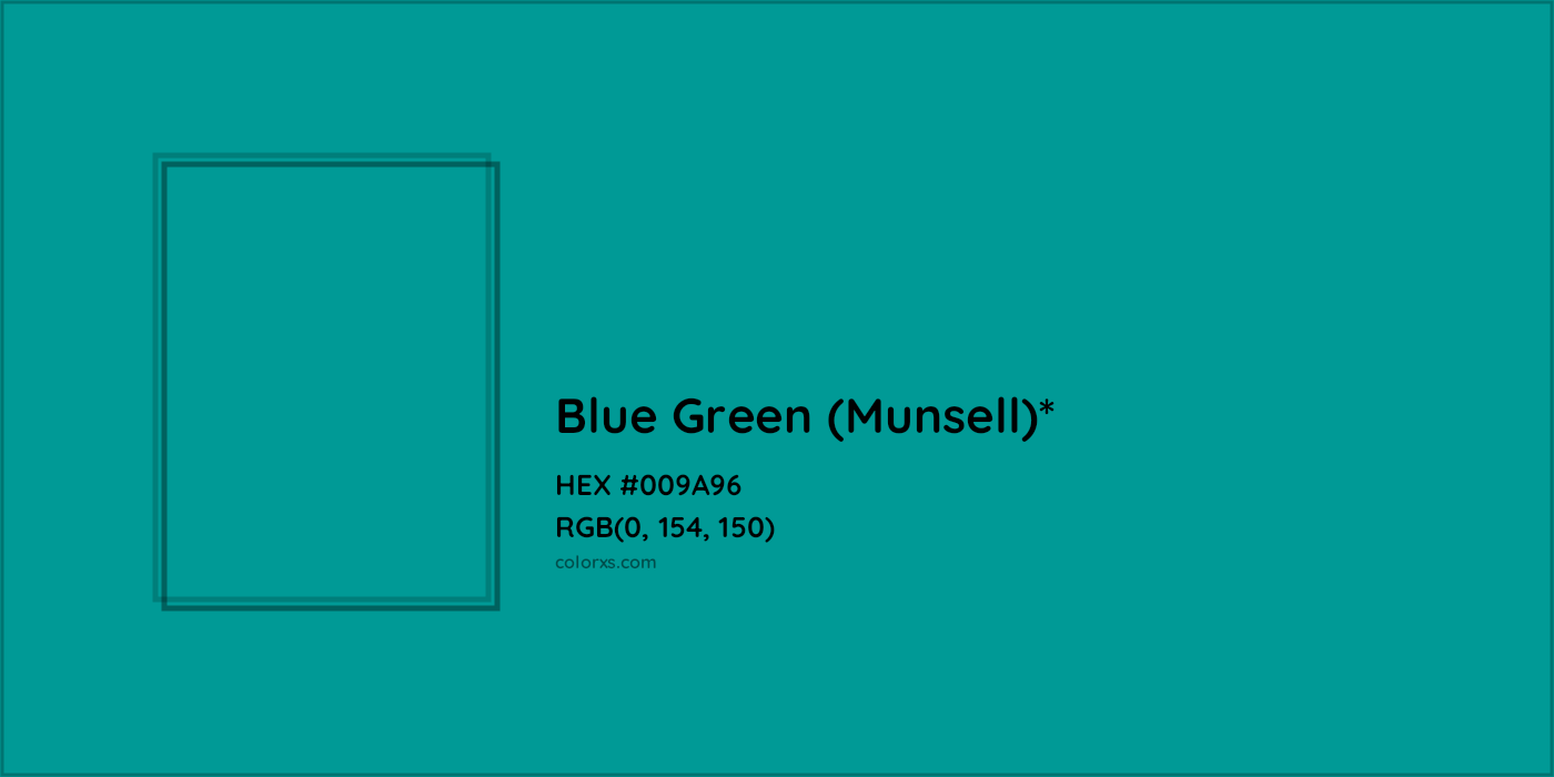 HEX #009A96 Color Name, Color Code, Palettes, Similar Paints, Images