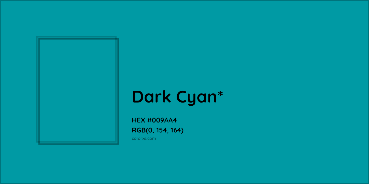 HEX #009AA4 Color Name, Color Code, Palettes, Similar Paints, Images