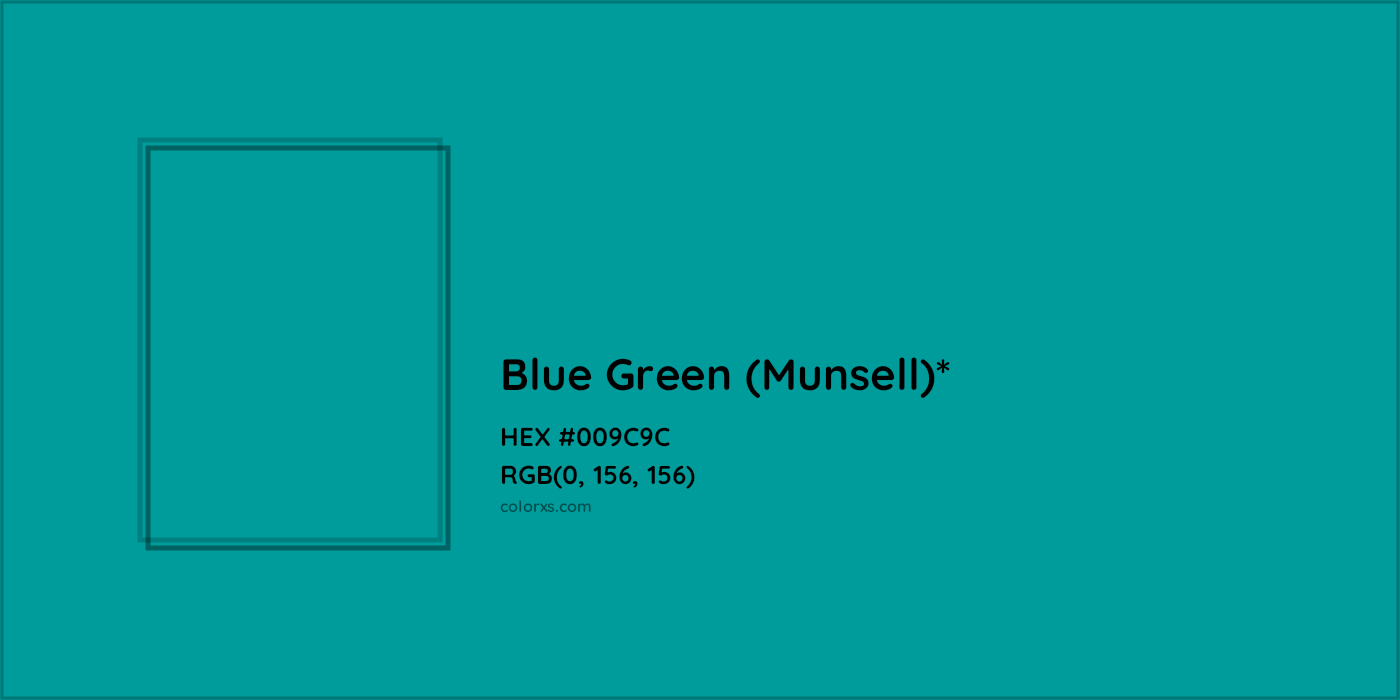 HEX #009C9C Color Name, Color Code, Palettes, Similar Paints, Images