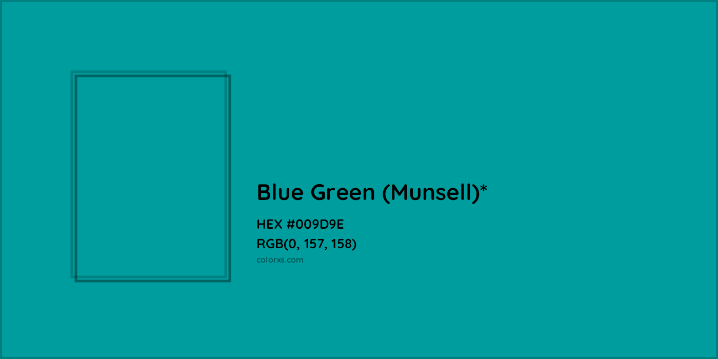 HEX #009D9E Color Name, Color Code, Palettes, Similar Paints, Images