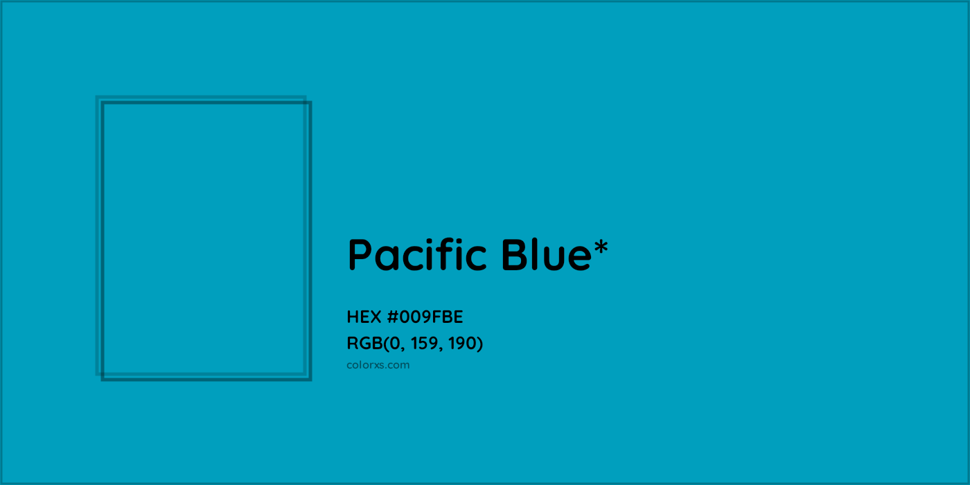 HEX #009FBE Color Name, Color Code, Palettes, Similar Paints, Images