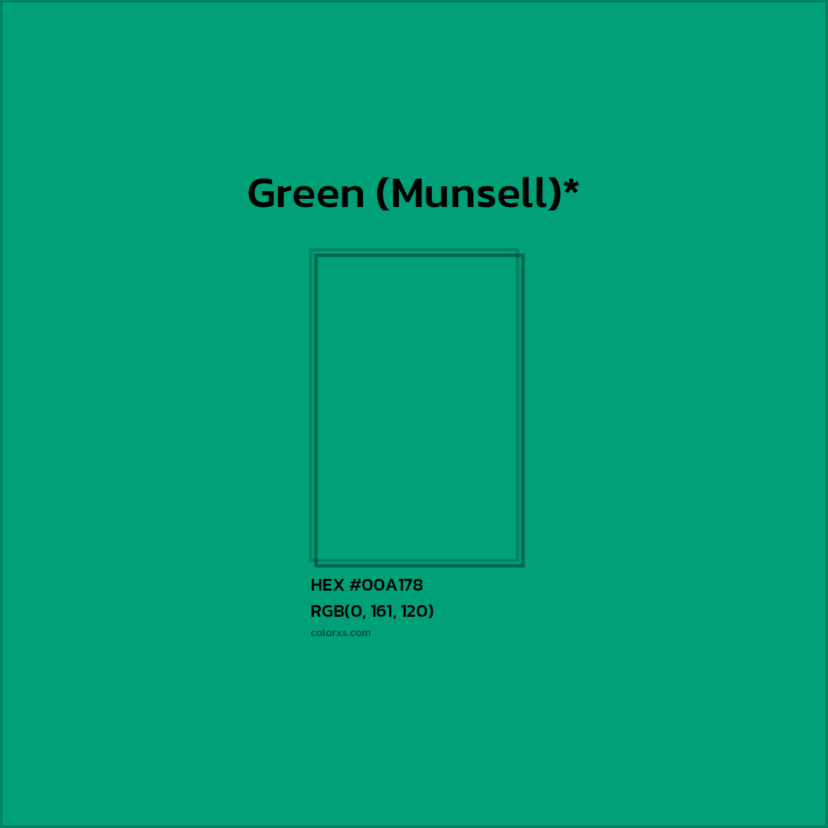 HEX #00A178 Color Name, Color Code, Palettes, Similar Paints, Images