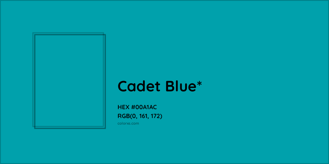 HEX #00A1AC Color Name, Color Code, Palettes, Similar Paints, Images