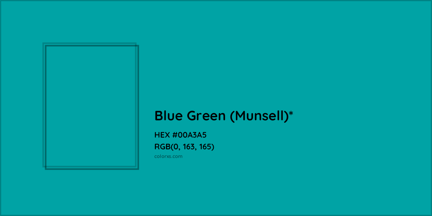 HEX #00A3A5 Color Name, Color Code, Palettes, Similar Paints, Images