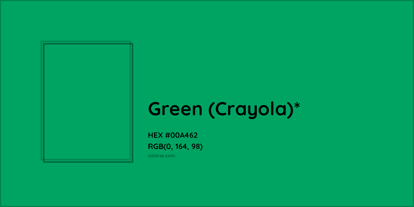 HEX #00A462 Color Name, Color Code, Palettes, Similar Paints, Images